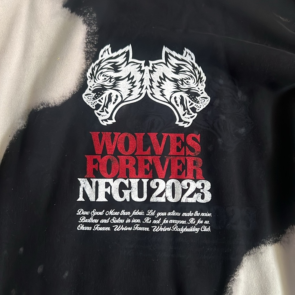 Darc Sport Black And White Wolves Forever Sweatshirt View 3